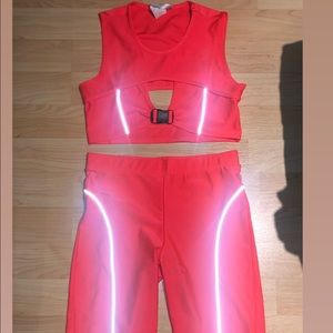 Reflective Two Piece Shorts Set